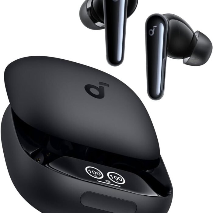 soundcore by Anker Liberty 4 Pro - Draadloze Oordopjes - Noise Cancelling Earbuds - High-Resolution Sound - Wireless - Mat Zwart