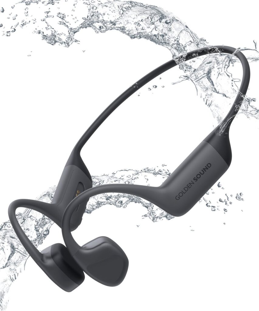 Golden Sound Bone Conduction - Sport oordopjes - Sporthoofdtelefoon - Draadloze oordopjes - Waterbestendig - Oortjes draadloos - Bone Conduction headphone - 32GB Interne geheugenkaart - Geschikt voor elke laptop en smartphone