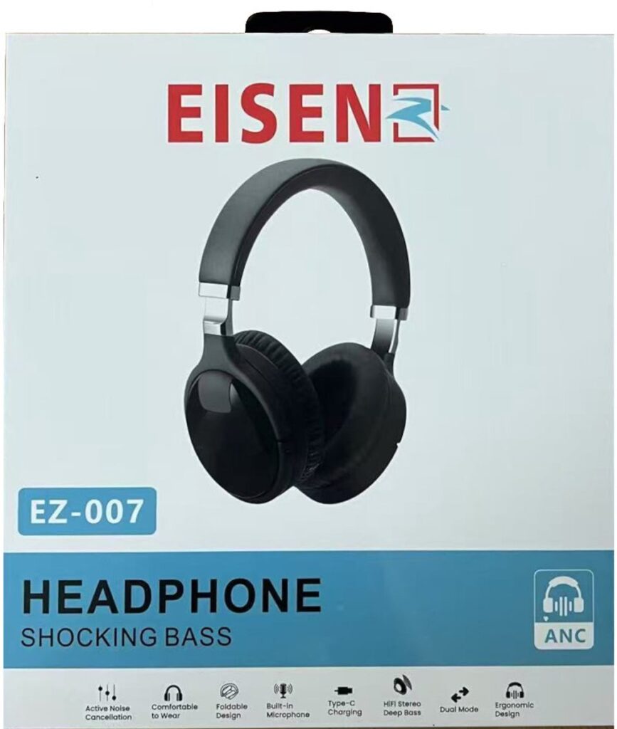 Eisenz - EZ-007 Koptelefoon met ANC - Zwart