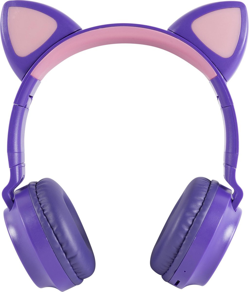 Silvergear - Koptelefoon met Kattenoortjes - Lilla