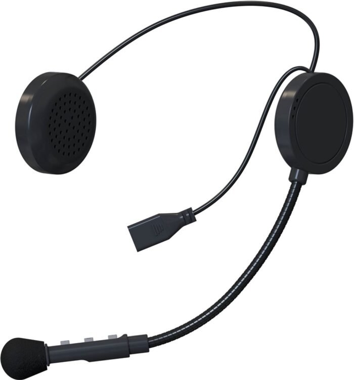 Inf - MC-hoofdtelefoon voor motorhelm - Zwart