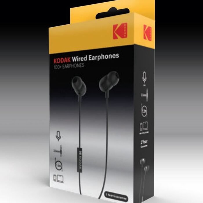 Kodak - 100+ Wired Earphones - Zwart