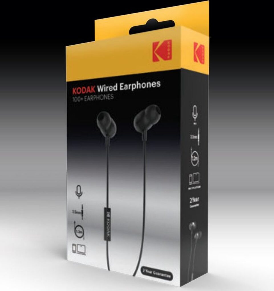 Kodak - 100+ Wired Earphones - Zwart