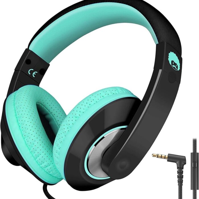 StayPowered - Kinderkoptelefoon - Zwart/Cyaan