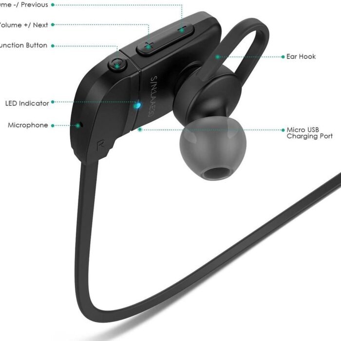 Aukey - EP-B27 Sport Bluetooth hoofdtelefoon - Zwart