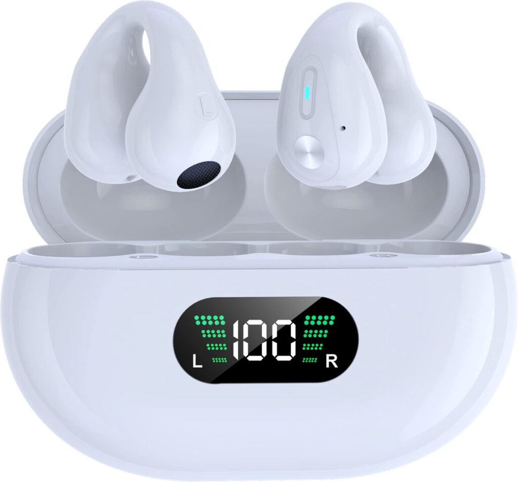 De Beste Gadgets - Draadloze Oordopjes - Oorclip Wit