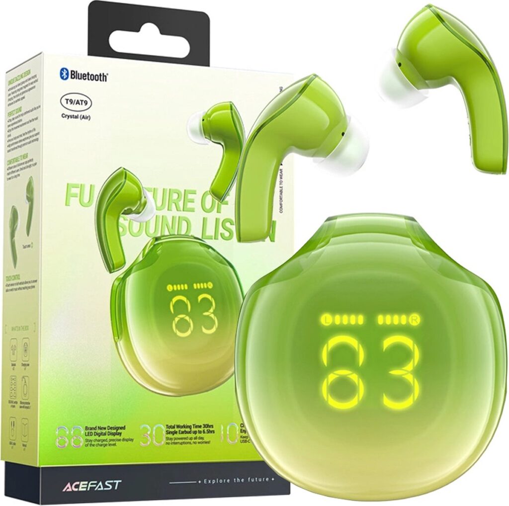 ACEFAST - T9 - Bluetooth 5.3 hoofdtelefoon - Groen