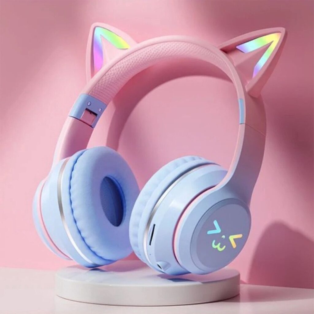 Merkloos - Draadloze kinderkoptelefoon - Roze