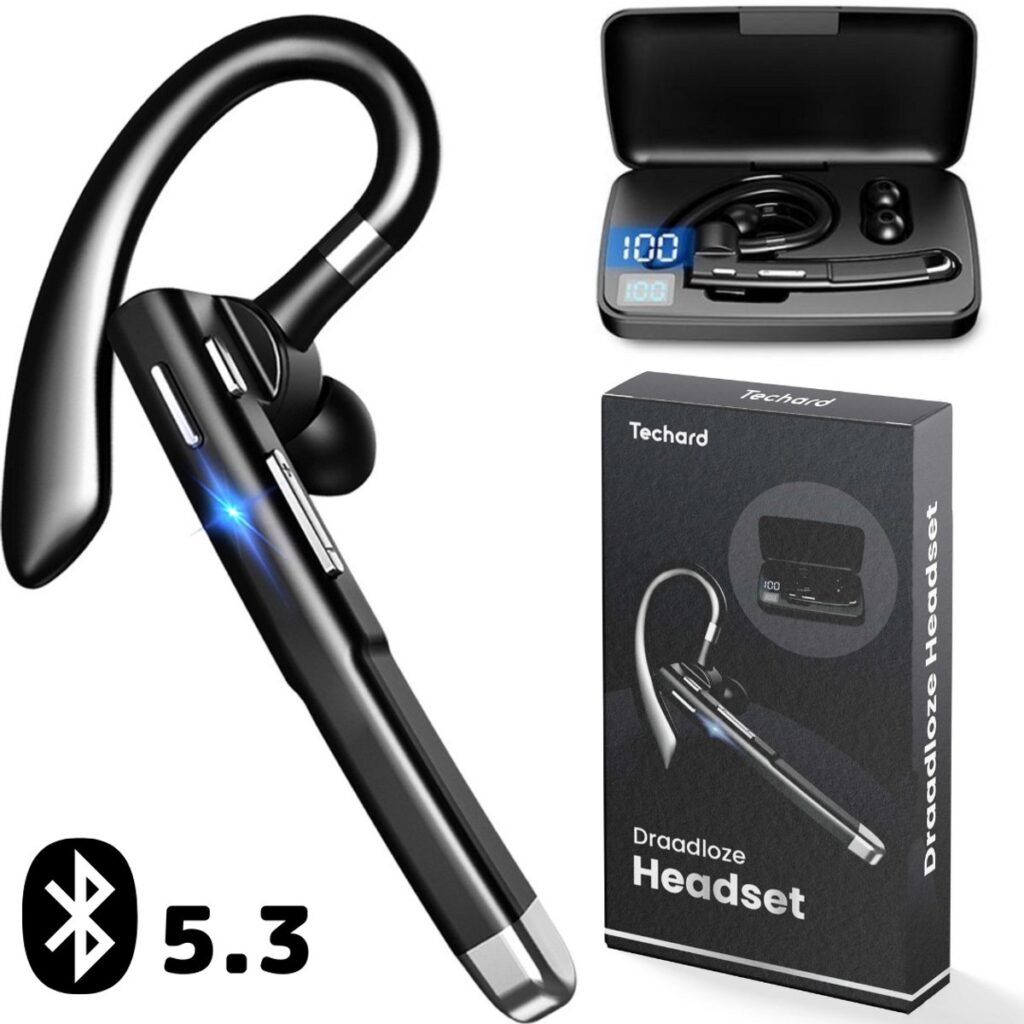 Techard - Draadloze Headset 2025 Model - Zwart