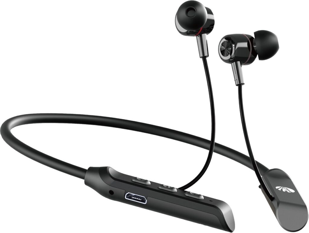 MG Telecom - WL49 Sportoortjes met Nekband - Zwart