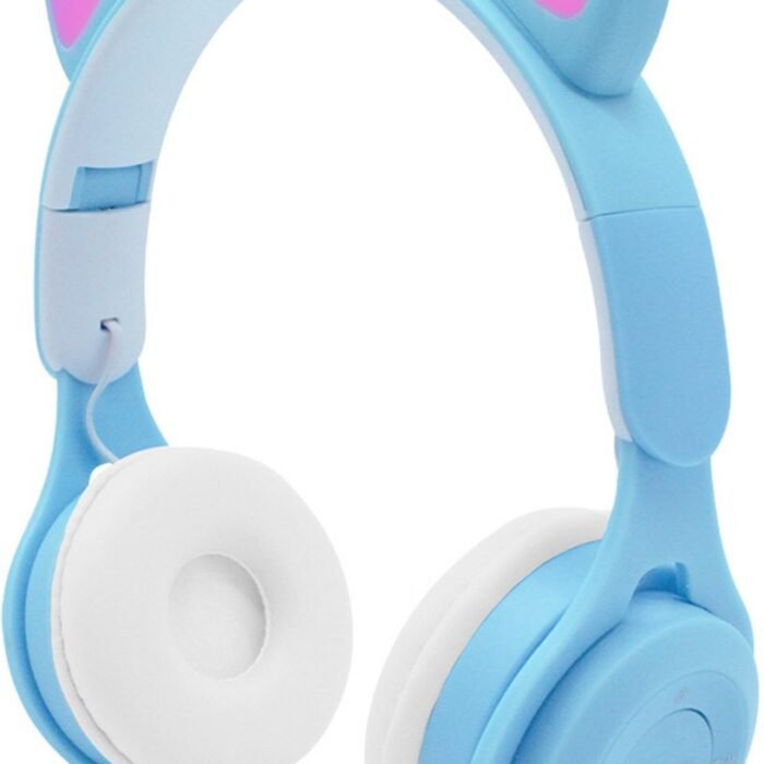 KINSI - LED Kattenoren Koptelefoon - Blauw