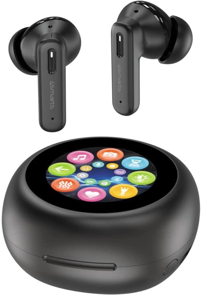 4Smarts - SkyBuds Screen ANC TWS Headset - Zwart