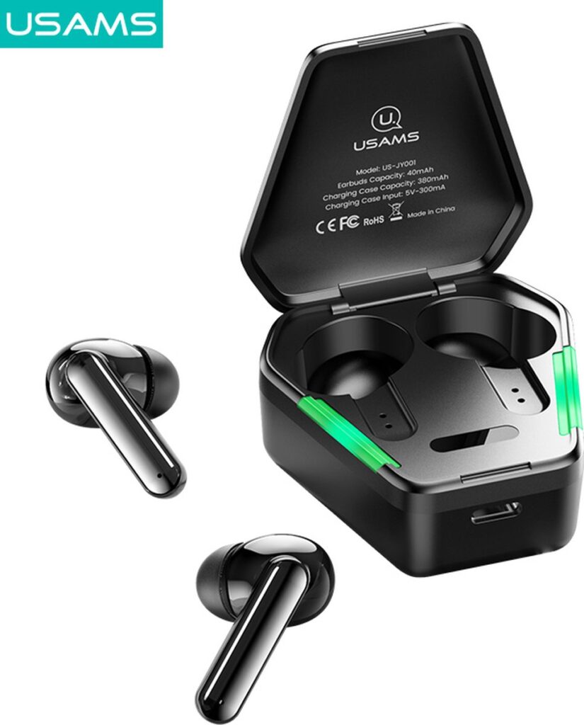 USAMS - JY01 Gaming Wireless Earbuds - Zwart