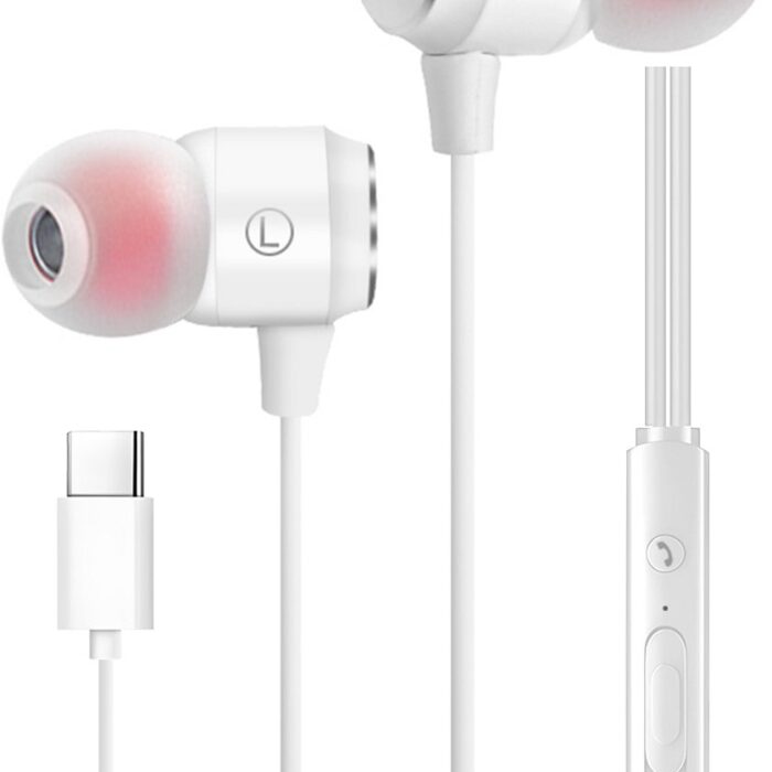 Premes - USB C Oordopjes met Microfoon - Wit