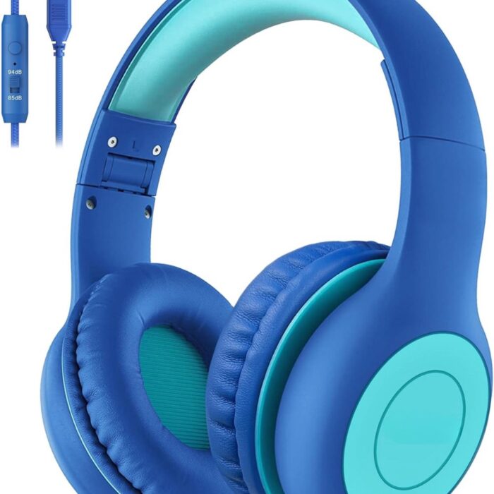 Merkloos - Kinderkoptelefoon - Blauw Groen