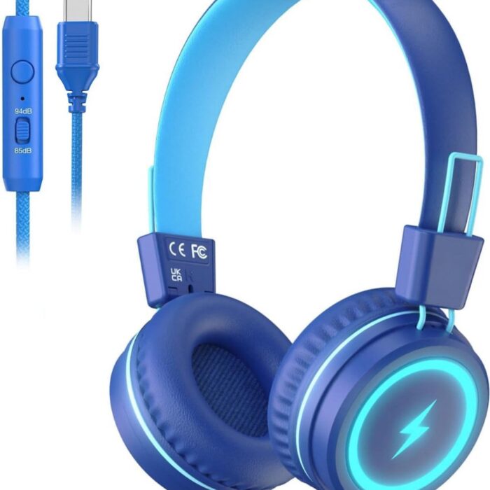 Merkloos - Kinderkoptelefoon USB-C - Blauw