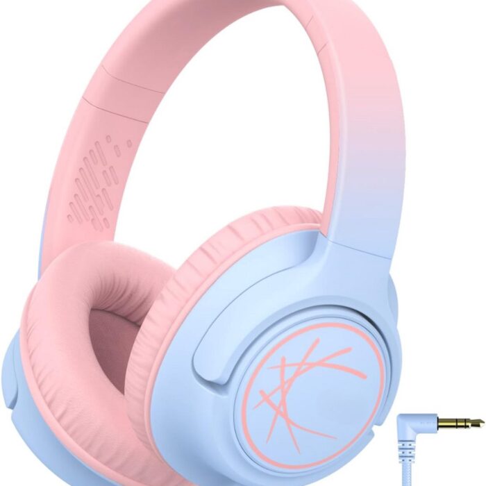 Merkloos - Kinderkoptelefoon - Blauw Roze