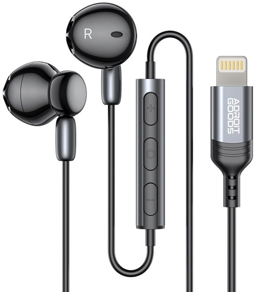 AdroitGoods - Lightning Oortelefoons - Zwart