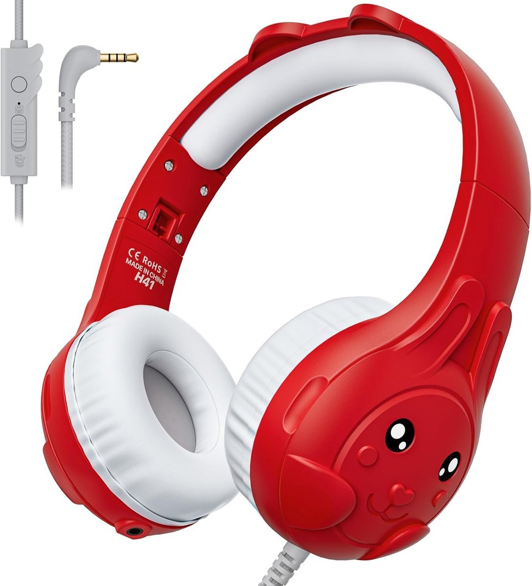 Solacis - Koptelefoon kinderen - Rood