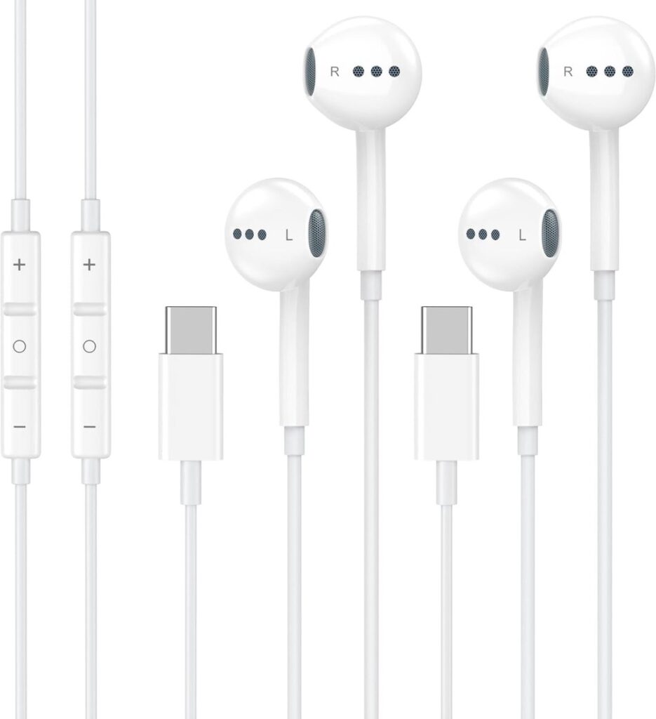 Merkloos - EarPods voor iPhone 15/16 - Wit