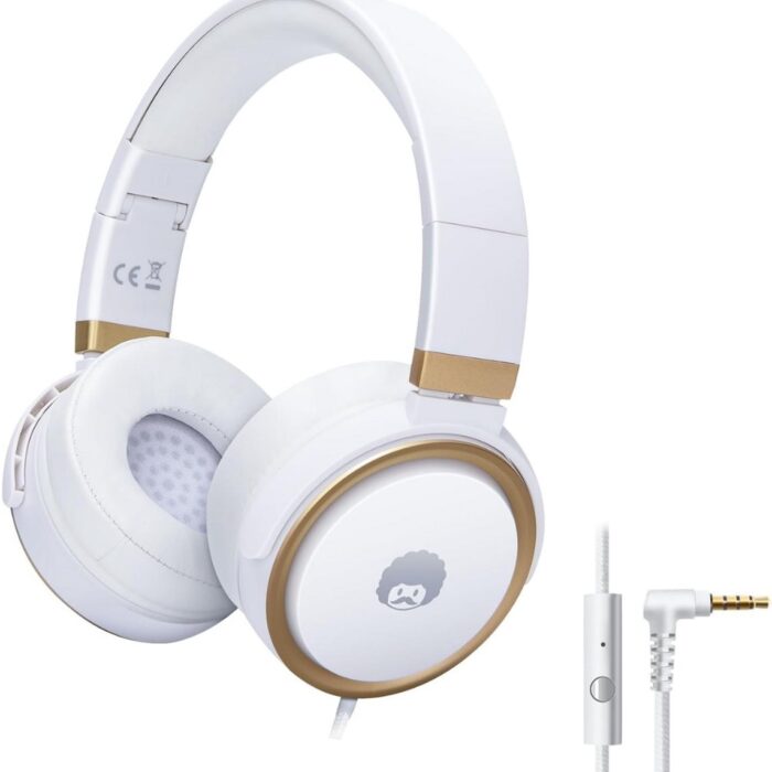 Merkloos - Kinderkoptelefoon - Wit/Goud