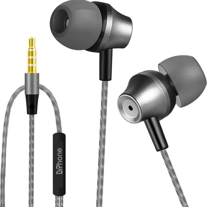 DrPhone - M12 In-Ear Oordoppen - Zwart/Grijs