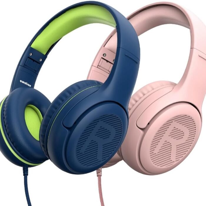 Solacis - Koptelefoon kinderen - BlauwGroen+Roze