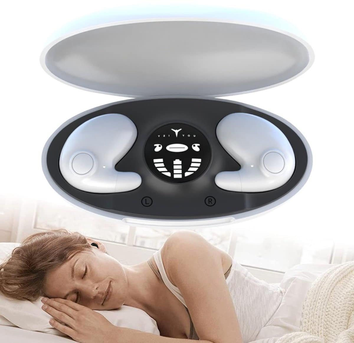 JeiibrZui - Draadloze Oordopjes voor Slapen - Wit