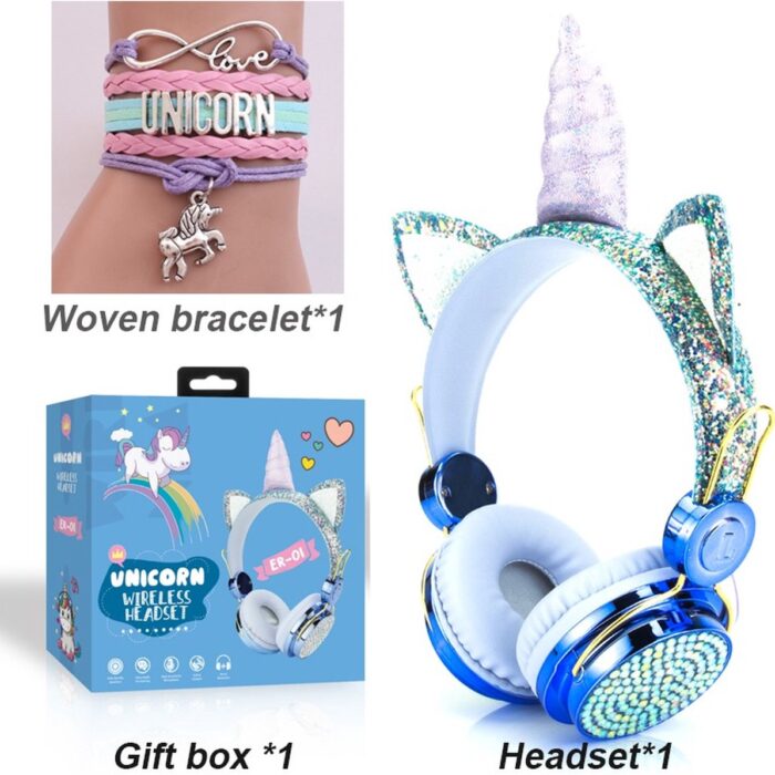 Merkloos - Unicorn Koptelefoon - Blauw...