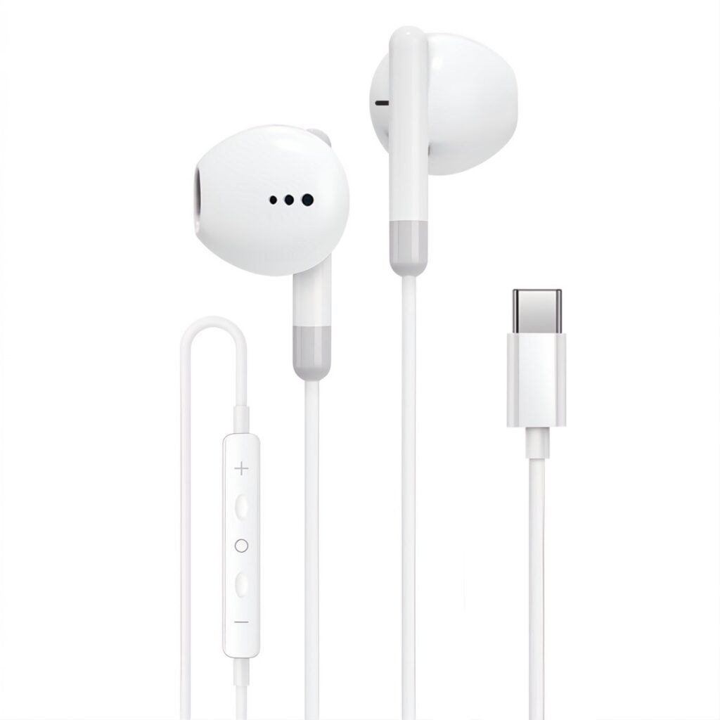 Kbstronics - Bedrade Oordopjes USB-C - Wit