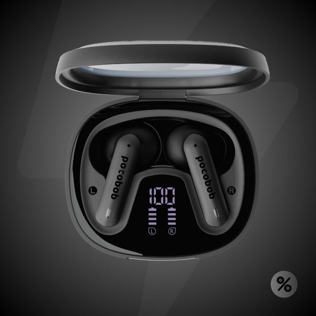 pocobob - 8 Draadloze In-ear Oordopjes - Zwart