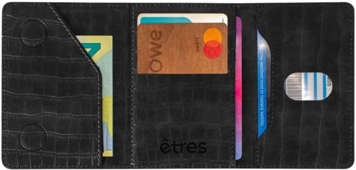 Techmade - Etres Smart Wallet - Zwart