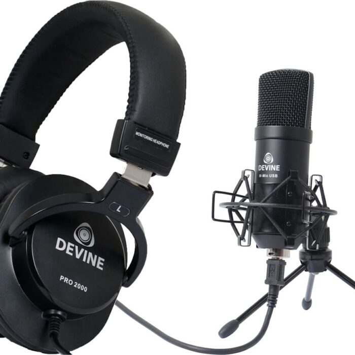 Devine - PRO 2000 Hoofdtelefoon + Microfoon - Zwart