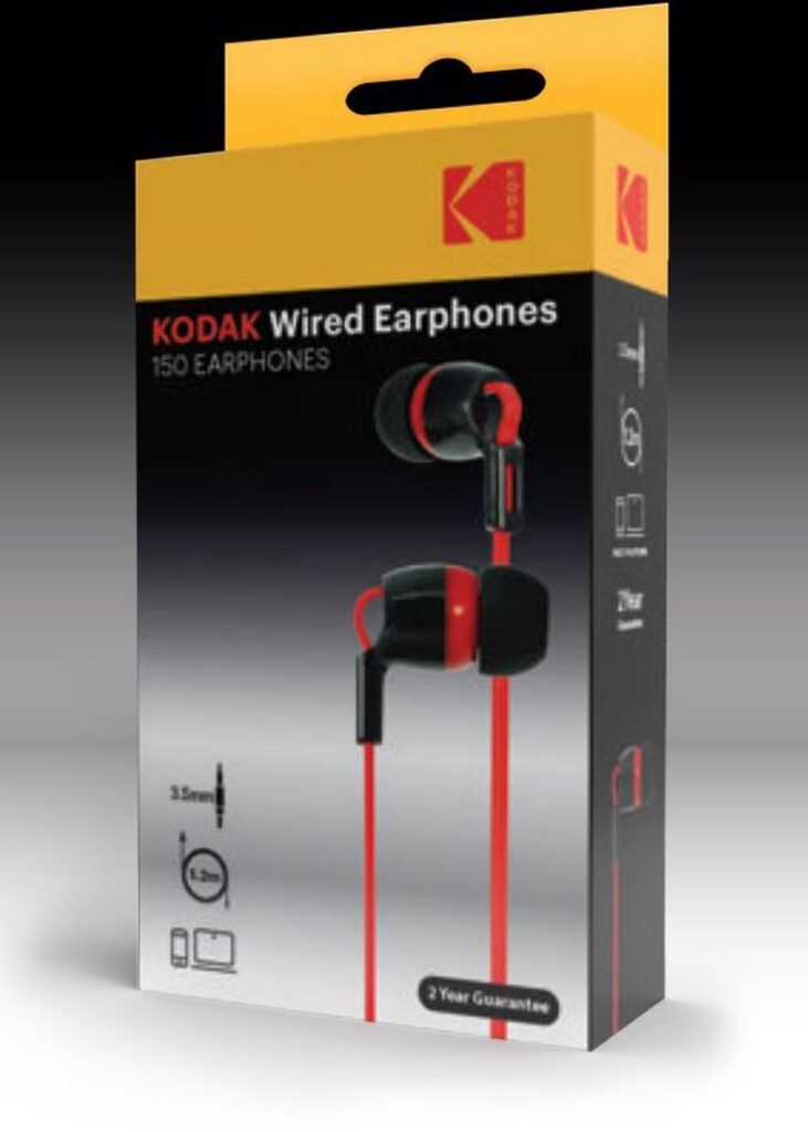 Kodak - 150 Bedrade Oortelefoons - Rood/Zwart