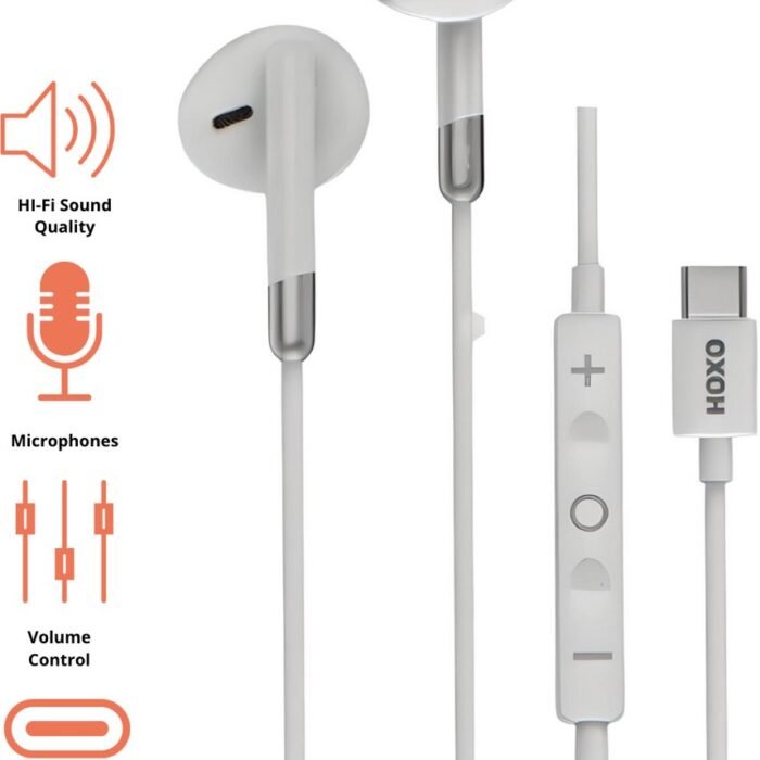 Hoxo - Bedrade Oordopjes met USB-C - Wit