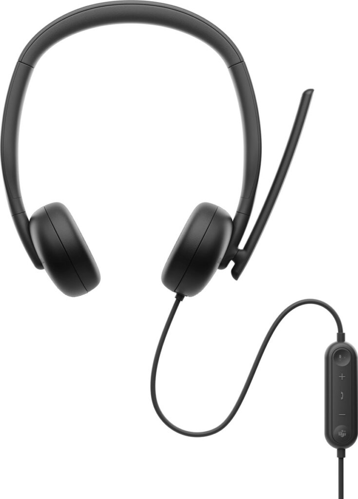Dell - WH3024 Bedrade Headset - Zwart