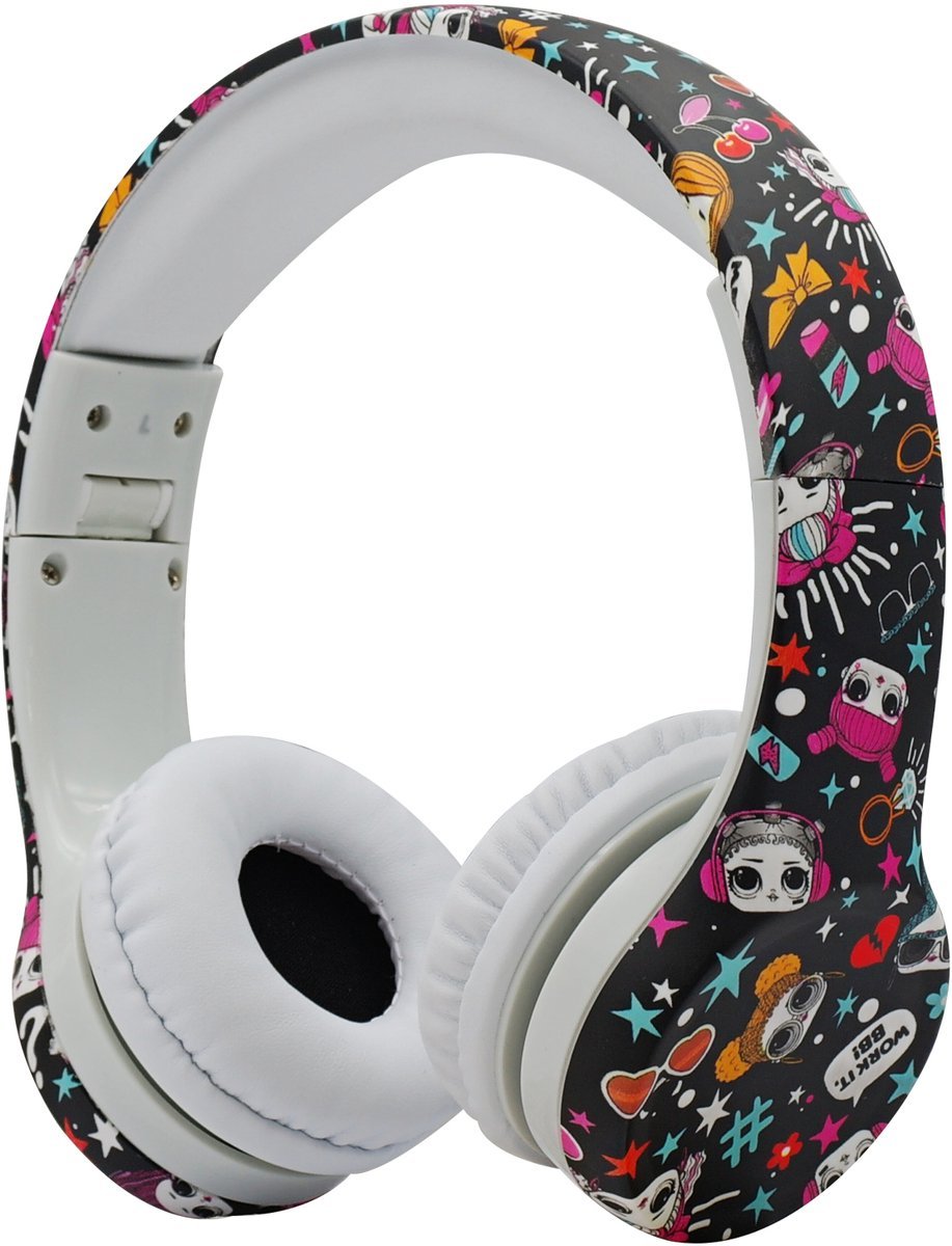 Husonic - Koptelefoon kinderen met kabel - Zwart Girls