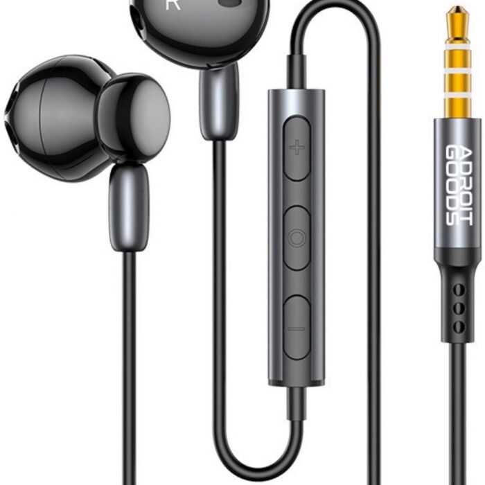 AdroitGoods - 3,5mm Jack Oortelefoons - Grijs/Zwart