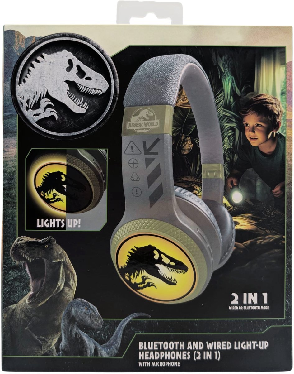 Lazerbuilt - Draadloze Kids Koptelefoon - Jurassic World