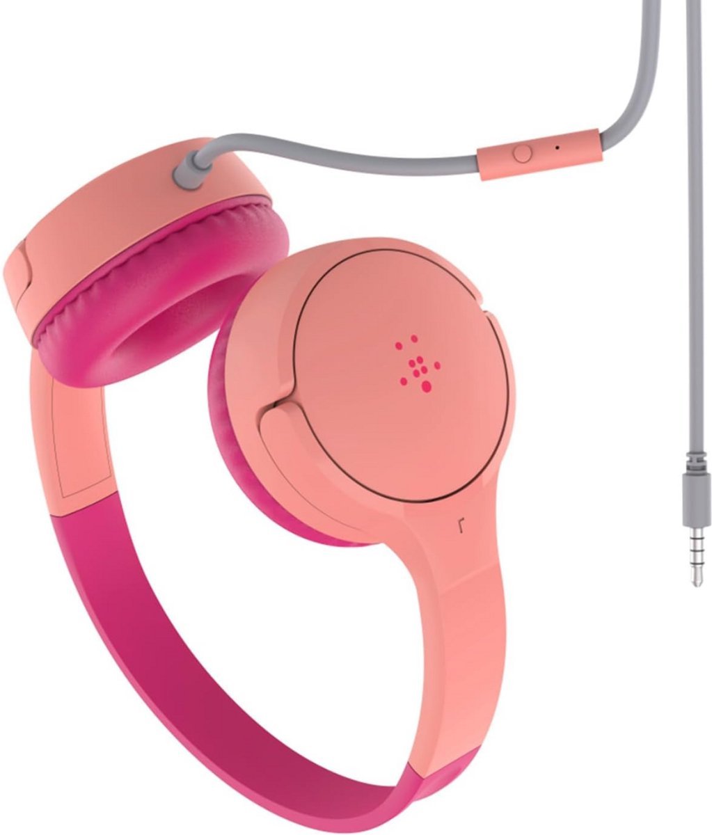 Vellaro - Mini Bedrade Kinderkoptelefoon - Roze