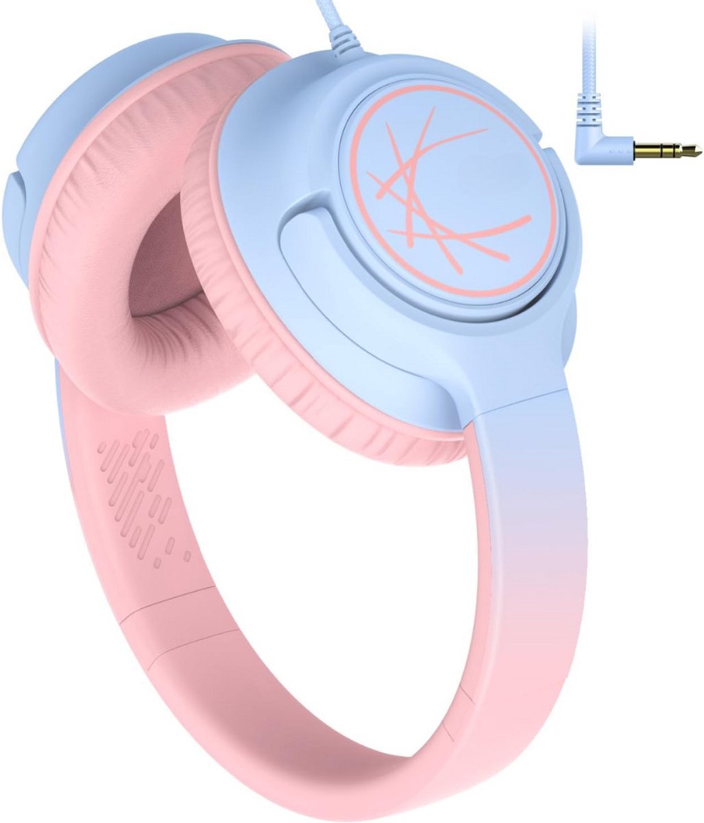 Vellaro - Kinderkoptelefoon - Blauw - Roze