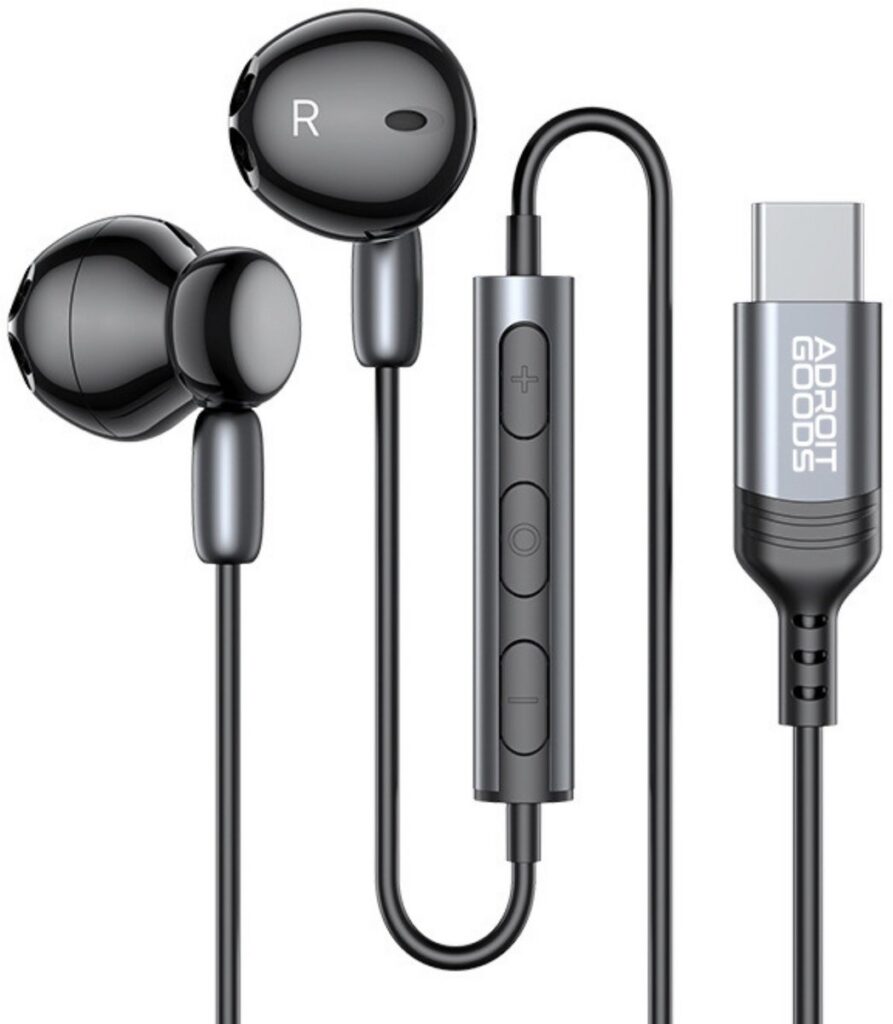 AdroitGoods - USB-C Oortelefoons - Zwart