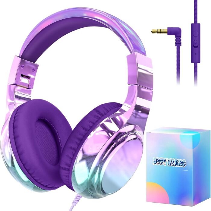 Merkloos - Kinderkoptelefoon - Dieppaars