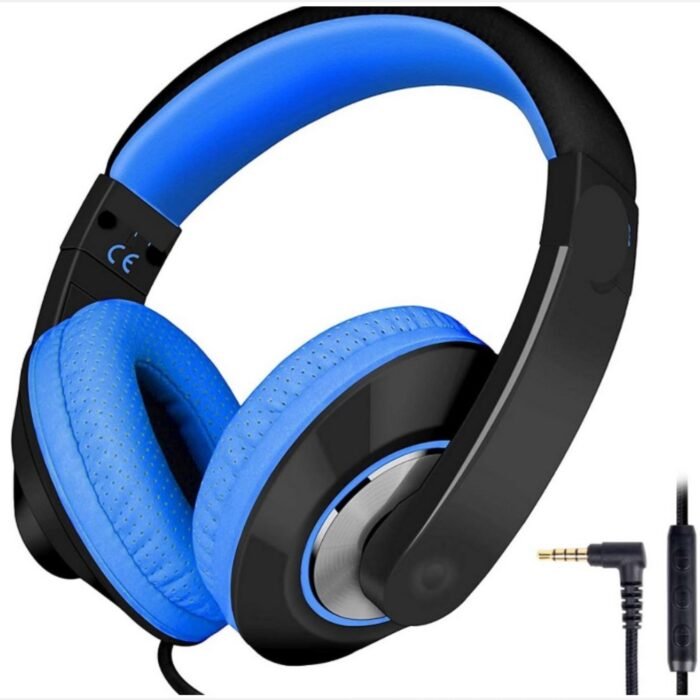 WNHB® - Kinderkoptelefoon Met Draad - Blauw/Zwart