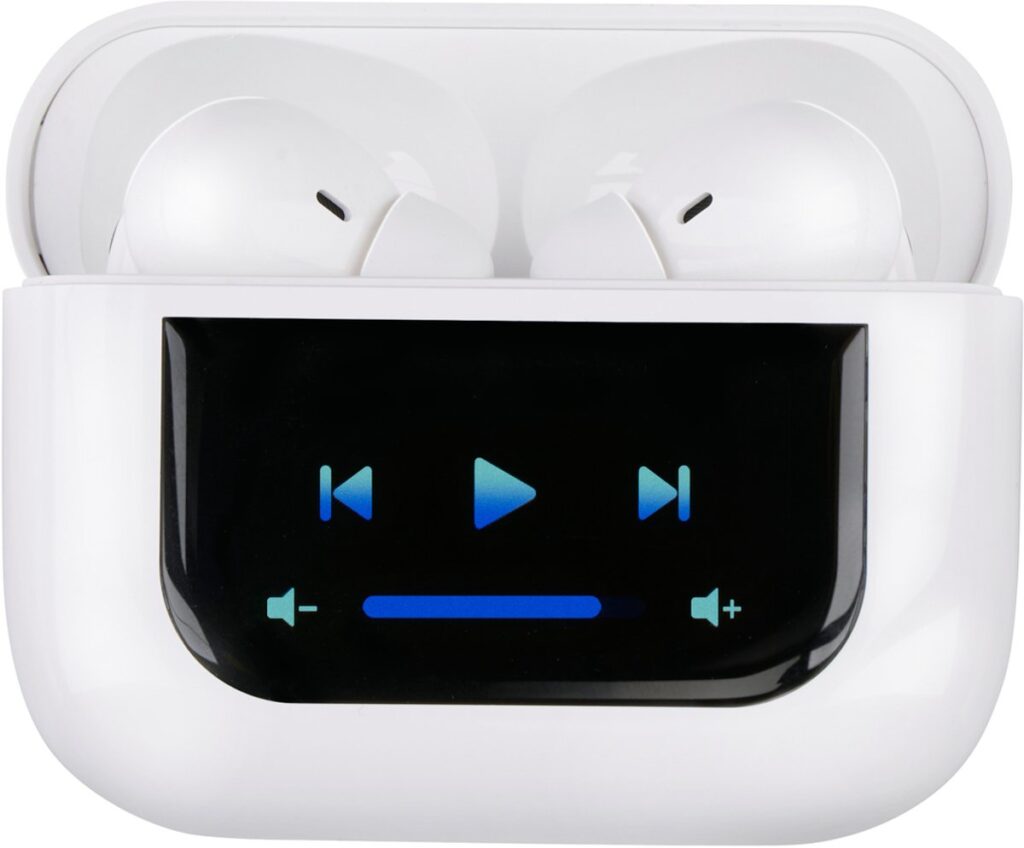 Grundig - Oordopjes ANC met LED-display - Wit