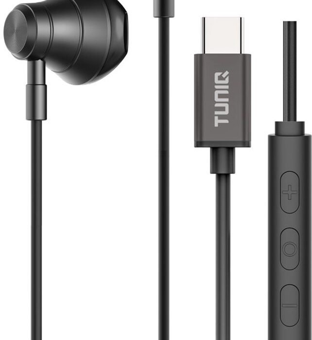 TUNIQ - Bedrade Oortjes USB-C - Zwart