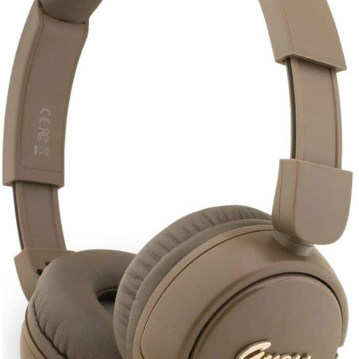 GUESS - Metal Logo Script Hoofdtelefoon - Bruin