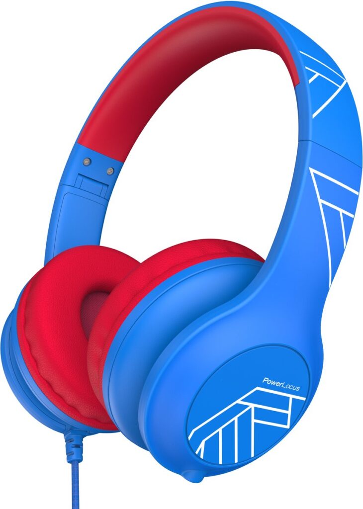 PowerLocus - PLED Kinder Koptelefoon - Blauw/Rood