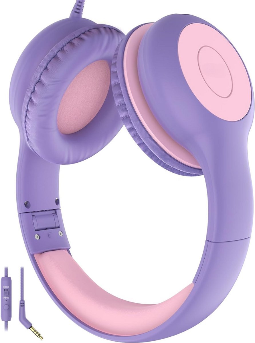 Vellaro - Bedrade Koptelefoon voor Kinderen - Roze