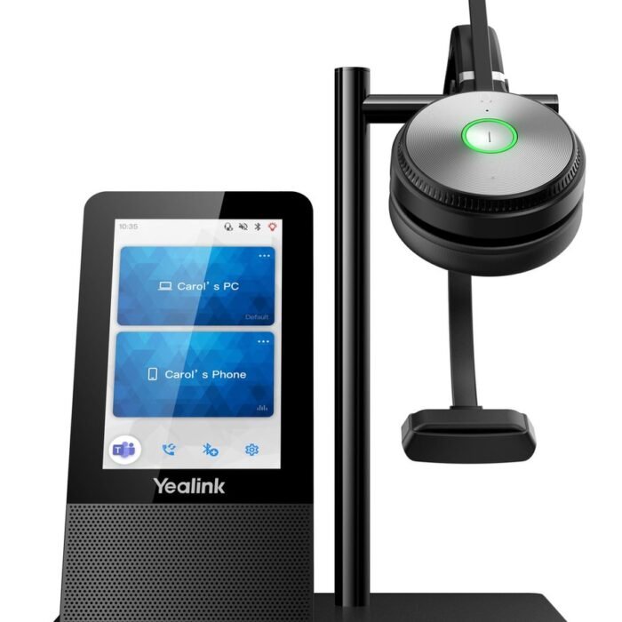 Yealink - WH66 Mono-helmtelefoonsysteem - Zwart